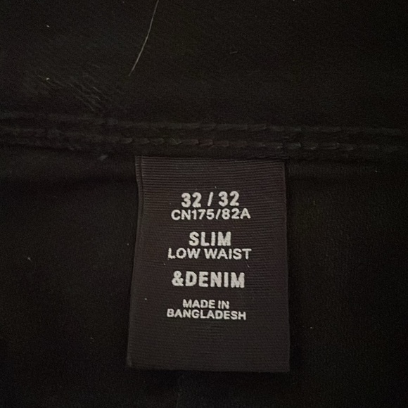 Men’s H&M &Denim black slim low waist jeans size 32/32 - Picture 2 of 6